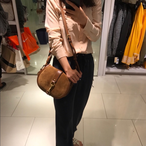 Michael Kors Jamie Medium Saddle Bag Dark Caramel - Picture 6 of 6